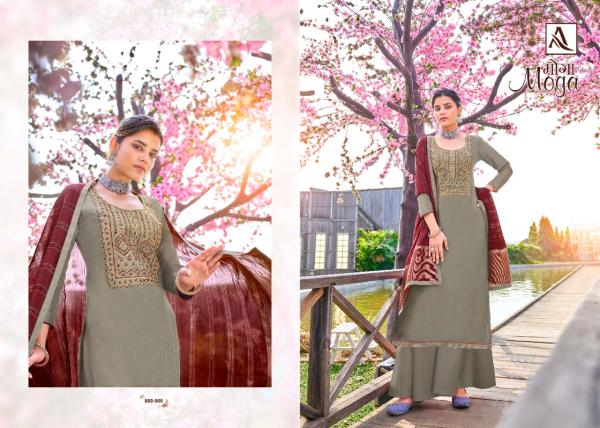 Alok Moga Designer Ethnic Wear Embroidery Dress Materials 